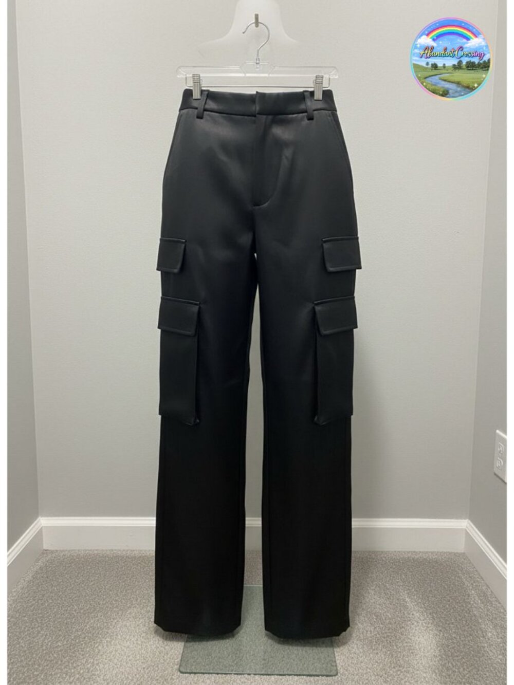 Satin Cargo Pants High Waisted Wide Leg Party Outfits
